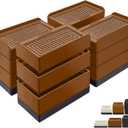 Furniture Risers 4 Inch, Heavy Duty Furniture Elevator in Heights of 1.5, 3 or 4 Inch Rectangle Raising Blocks for Bed, Couch, Desk, Sofa, Tables,Support Up to 1,300 Lbs (4 Pack-Brown)