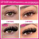 Fowendia Lash Clusters Kit Fluff 80D 100D Individual Lashes D Curly Cluster Eyelash Extensions 10-18mm DIY Lash Extension Kit Lash Bond and Seal Waterproof, Lash Applicator, Thick False Eyelashes Kit