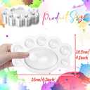 AmazingSpark 50 Pcs Paint Tray Palettes 6.3 x 4.1 in Clear Disposable Paw Shaped Plastic Paint Palette Watercolor Craft Supplies for Art Class, DIY Craft, Halloween Painting Party, Birthday Party