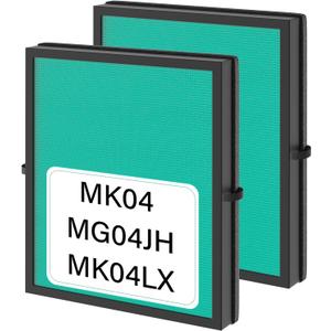 2 Pack MK04 Air Filter Replacement For AROEVE MK04 MG04JH Air Puri-fier Model DH-JH04. 4-IN-1 True HEPA Filter Replacement For MK04 MG04JH Air Puri-fier - Pet Dander Version.