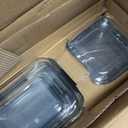 Liuruiyu 8 Pack Glass Food Storage Containers with Lids, Meal Prep Containers, Airtight Bento Boxes with Leak Proof Locking for Microwave, Oven, Freezer and Dishwasher, BPA Free (Transparent)