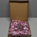 Chuangdi 6 Pcs Valentine Heart Wreaths for Front Door, 14 Inch Valentines Day Decorations with Heart Tinsel Foil Love Hanging Gift for Anniversary Wedding Party Wall Window Mantel Decor (Pink)