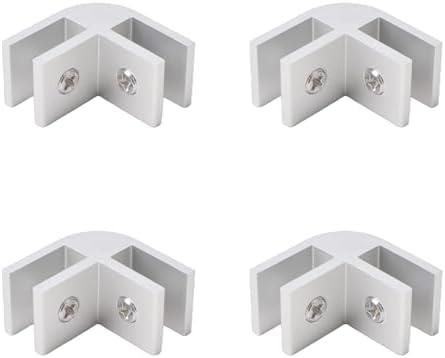 INCREWAY Wind Guard Corner Hardware, Tempered Glass Connector Kit, 4 Corners, Aluminum, for Custom Sized Wind Guard on Outdoor Gas Fire Pits