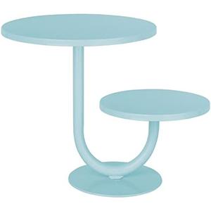 2 Tier Cake Stand, Metal Cupcake Stand Dessert Display Trays of 10/8 Inch, Tall Cake Stand for Wedding, Baby Shower, Home Decor, Throw Events and Parties (Blue)