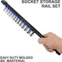 Socket Organizer Set, Metric SAE Socket Holders with Spring Ball Bearings Fits 1/4", 3/8", 1/2" Drive Sockets, Secure Holding Portable Socket Retention Home Workshop Tool Storage Organizer, 9 PCS