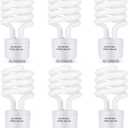 Winkcao CFL Light Bulbs GU24 Base, T3 Spiral 23Watt (100Watt Equ) Soft White 2700K 1600lm Compact Fluorescent Light Bulbs, UL Approved, 120v 60Hz, Self Ballasted CFL Bulbs, Pack of 6