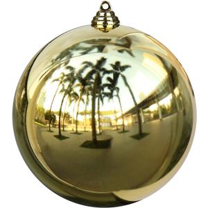 Christmas Ornaments Balls 7.08in Large Christmas Decorations Xmas Tree Shatterproof Big Gold Christmas Ball Ornaments with Hanging Loop for Wedding Holiday Halloween Party Indoor Outdoor Decor