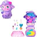 Polly Pocket Dolls & Playset, Cozy Dreamland Lamb Compact, Travel Toy with 1 Micro Doll, Pet Unicorn, Food & Fashion Styling Accessories