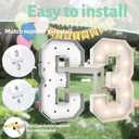 3FT Marquee Light Up Numbers 3,Party Decoration Large Marquee Light Up Letters with Weighted Water Bag,Pre-cut Foam Board Set Can Be Used for Birthdays,Weddings,Baby Anniversaries