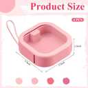 Kathfly 4 Pcs Pink Color Hair Tie Organizer Portable Hair Accessory Storage Containers Stackable Tie Bobby Pin Holder Home Cotton Swab Dispenser Accessories Jewelry Organizer Box