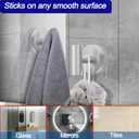 Bntuk Suction Cup Hooks, Shower Hooks for Inside Shower Removable Towel Hooks for Bathroom Window Glass Mirror Tile, Bath Robe Looafh Hook for Hanging Waterproof & Rustproof, Silver(2 Pack)