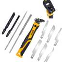 10-In-1 Model Craft Hand Saw & File Set. DIY Mini Razor Saw&File Kit for Handcrafted, Modeling, Plastic, and Other Fine Cutting, Reliable Blade Quick Change Mechanism