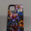 for iPhone 14 Case, Wireless Charging Compatible,Dual-Layer Protection with Stylish Wildflower Design, Soft Silicone + Hard Shell, Cute Chic Phone Cover for Women - Vibrant Defined Blossoms