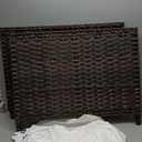 Laundry Hamper with 4 Removable Liner Bags; 176L Handwoven Rattan Laundry Basket with Lid & Heightened Feet; Clothes Hamper with Side Handles