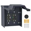 Joinfworld Outdoor Electrical Box, Outdoor GFCI Outlet Box 20 Amp WRTR GFCI Cover with USBType-C Ports Lockable ETL Listed