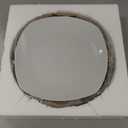 10" Square Dinner Plates Set of 4, White Ceramic Plates for Dinner, Salad, Appetizer & Dessert, Microwave, Dishwasher Safe Dinnerware for Kitchen, Perfect for Party Wedding Birthday & Christmas Dishes