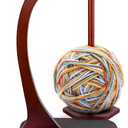 HEH Wooden Yarn Holder for Knitting and Crocheting, Magnetic Yarn Ball Holder with Anti-Slip Pads, Yarn Holder Spinner for DIY Crafts, Crochet Gift for Knitting Lovers