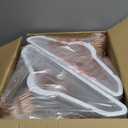 HOUSE DAY White Velvet Hangers 60 Pack, Premium Non-Slip Felt Clothes, Sturdy Heavy Duty Coat, Durable Hangers for Suits, Space Saving with No Hanger Mark, 360 Swivel Rotating Rose Gold Hook