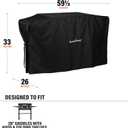 Blackstone 5483 Griddle Cover Fits 28 inches Griddle Cooking Station with Hood Water Resistant, Weather Resistant, Heavy Duty 600D Polyester Flat Top Gas Grill Cover with Cinch Straps 28" Black