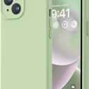 LOVE 3000 Designed for iPhone 14 Case, Premium Silicone with [Soft Anti-Scratch Microfiber Lining] Shockproof Protective Phone Case for Men Women Girls 6.1", Matcha