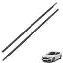 Door Belt Molding Weatherstrip Compatible with Honda Civic 2016 2017 2018 2019 2020 2-Door Window Trim Seal Strip Replace# 72450-TBG-A01 72410-TBG-A01