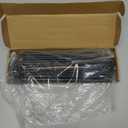 12 Inch Rebar Stakes Heavy Duty 10 Pack, U Shaped Ground Stakes, Galvanized Steel Trampoline Stakes, Tent Anchor Kit Anti-Rust, Drip Hose Wind Stakes, Black