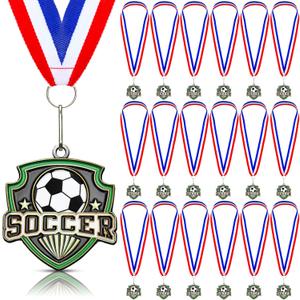 Basketball Medals Bulk 2.4 Inch Baseball Volleyball Metal Awards with Neck Ribbons Softball Cheer Soccer Track Shield Shape Medals Spirit Medallions for Adult