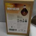 WHFIALUX Oversized Decorative LED Light Bulbs, Giant Vintage Edison Light Bulb, Huge Waterdrop Shape Bulbs, Pendant Lighting, Smoke Glass 2200K Warm White, 6W Dimmable 120LM(15W eq.), E26 Base (TD160Smoke)