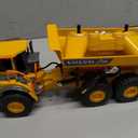 DOUBLE E Volvo RC Dump Truck Toy for Kids, Articulated Hauler, Remote Control Construction Toys Vehicles with Lights, Birthday Gifts Ideas for Boys Age 6 7 8 9 10 Year Old and up, Large