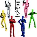 (Assembly Completed) 6 Packs Titan13 Action Figure, Dummy 13 3D Printed Action Figure Toy Gifts for Kids, Robot 13 ActionFigure Full Body Mechanical Doll Christmas Birthday Gift for Boys Girls