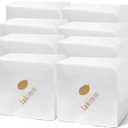 [400 Count - 5 x 5 Inch Folded] Fashion Cocktail Napkins, Dessert, Beverage Disposable Napkins, 3-Ply, Bulk White Napkins, Wedding, Bar, Restaurant or Party Napkins - 10x10 Inch Unfolded (Gold)