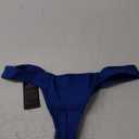 SherryDC Women's Sexy Cheeky Thong Brazilian Cut Low Rise High Leg Bikini Bottom (560-deep Blue, X-Large)