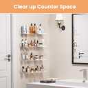 upsimples Acrylic Shelves for Bathroom Storage, 15" Floating Shelves Wall Organizer for Perfume, Make up, Skincare, Kids Bookshelf for Bedroom, Nursery, Living Room Decor, Clear, 4 Pack