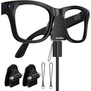 Charging Adapter for RayBan Meta Smart Glasses, USB C Charger Compatible with Meta Gen 1/2 Wayfarer Skyler Headliner Oakley Meta HSTN, Portable Charger with LED Indicator Overcharge Protection, 2Pack