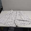 Allegra K Casual Stripe Skirt for Women's Summer High Low Hem Ruffles A-Line Midi Skirts Large Light Blue Medium