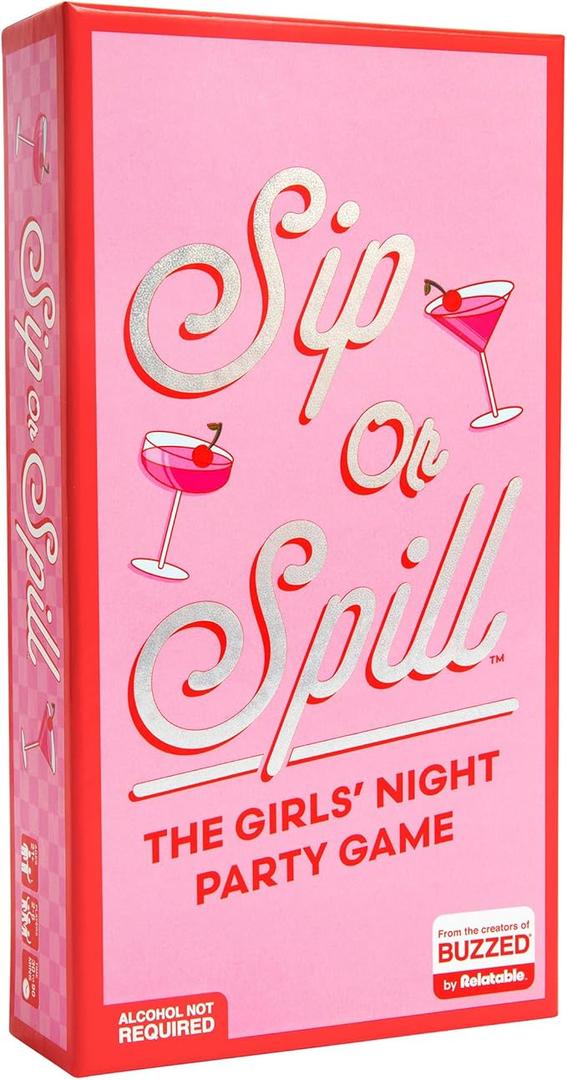 Sip or Spill Party Drinking Game, Fun Social Drinking Games for Adults, Games and Card Games, Includes 200 Cards and Instructions