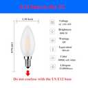 Beonllay E14 LED Bulb 40W Equivalent 4W Dimmable European Base Light Bulbs, 3000K Soft White E14 Frosted Glass Decorative Bulb, Pack of 4