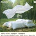 Bedsure Cooling Duvet Cover King Size, Cotton & Viscose Derived from Bamboo Duvet Cover Set, PureWoven Ultra-Soft, Breathable & Lightweight Home Bedding for All Seasons (White,104"x90")
