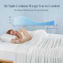 DOWNCOOL 4-Piece Cooling Sheet Set King Size, Cooling Bed Sheets for Hot Sleepers and Night Sweats, Q-Max>0.4, Soft & Breathable Summer Bedding Sheets, Deep Pocket Up to 15", White