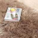 ORINOVA Beige Faux Sheepskin Fluffy Fur Rugs for Bedroom Machine Washable 2x4 Shag Area Rugs for Living Room Office Furry Nursery Rug