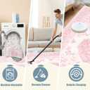 Washable Boho Entryway Rug 2' 3' Small Rug Pink White Colorful Color Door Mat Indoor Entrance Non-Slip Soft Oriental Vintage Carpet Kitchen Entryway Bedroom Corridors Indoor