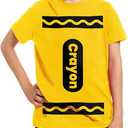 Yellow Crayon Halloween Costume t Shirt Couple Friend Group T-Shirt M