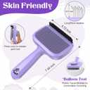 2 x Self Cleaning Dog Brush for Shedding - Bristle Brush and Long/Short Needles Design, Skin Friendly, Slicker Deshedding Dog Brush, Hair Removal for Long & Short Haired Pets