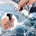 CozyCabin 14pcs Universal Ice Fishing Anchor Tool Kit Includes 6 Ice Fishing Tent Stakes Nail, Ice Anchor Drill Adapter with 1/4" Adapter Head, 6 Rope Hanger for Setting Up Ice Fishing Shelters Tents