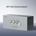 Iota L36 WH AIO CPU Liquid Cooler 360mm with Temp Digital Display,ARGB Aluminum Alloy Pump,Fluid Dynamic Bearing PWM Fans,TDP300W Water Cooling System for Intel LGA 115x/1200/1700/1851 & AMD AM4/AM5