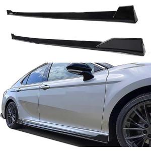 Side Skirts Kit Extensions Fit for Toyota Camry 2018 2019 2020 2021 2022 2023 2024 2025 SE XSE 4PCS Add-OnGlossy Black
