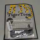 DOK TigerToes Premium Non-Slip Dog Socks for Hardwood Floors - Extra-Thick Grip That Works Even When Twisted - Prevents Licking, Slipping, and Great for Dog Paw Protection - Size Large (Classic Grey)