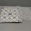 Retro Self Adhesive 12-Inch Vinyl Floor Tiles, 20 Tiles - 12" x 12", Clover Pattern - Peel & Stick, DIY Flooring for Kitchen, Dining Room, Bedrooms & Bathrooms by Achim Home Decor, Blue/Grey