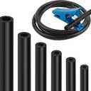 6PCS Silicone Vacuum Hose Automotive Kit,4.9ft Vacuum Lines Automotive with Tube Cutter,ID 1/8" 5/32" 3/16" 1/4" 5/16" 3/8" Multi-Purpose Air & Water Transport Automotive Radiator Hose