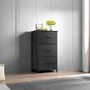AODK Dresser for Bedroom Nightstand Small Dressers Chest of Drawers End Table for Living Room, Closet Dresser with 3 Storage Drawers Organizer Clothes, Black